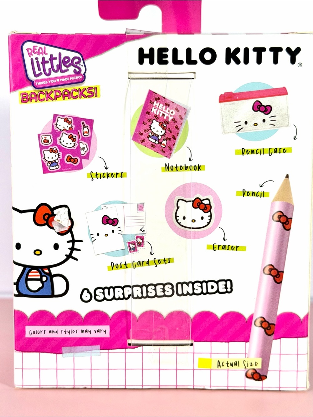 Real Littles Hello Kitty Stationary Backpack - Picture 2 of 3